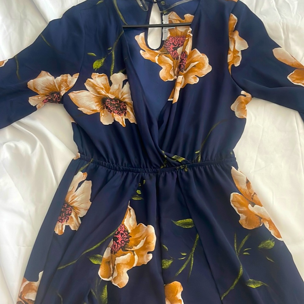 Floral Maxi Romper dress size Medium